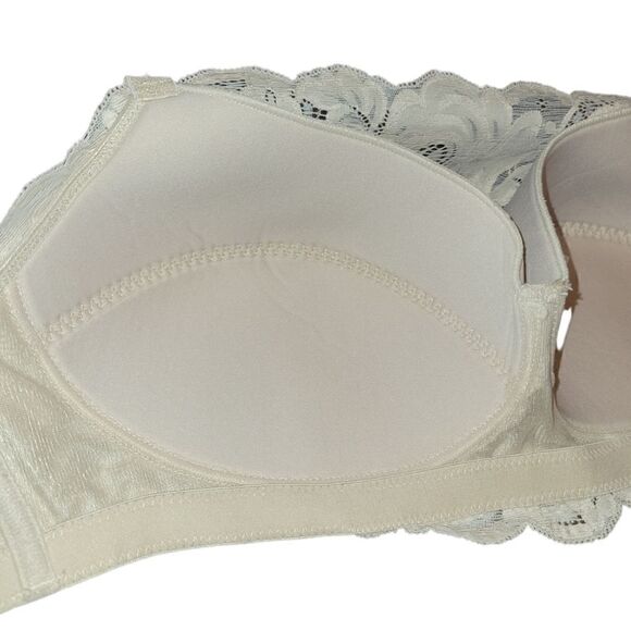 NWOT Comfort Choice Nude LACE WIRELESS CAMI BRA 42C - Picture 8 of 10